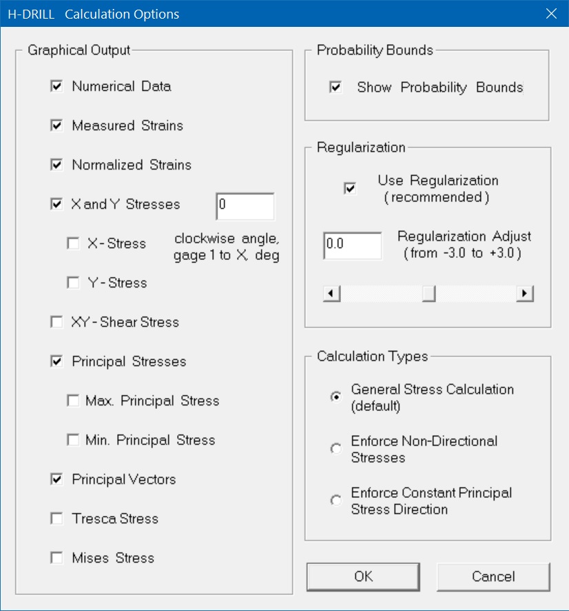 Calculation Options